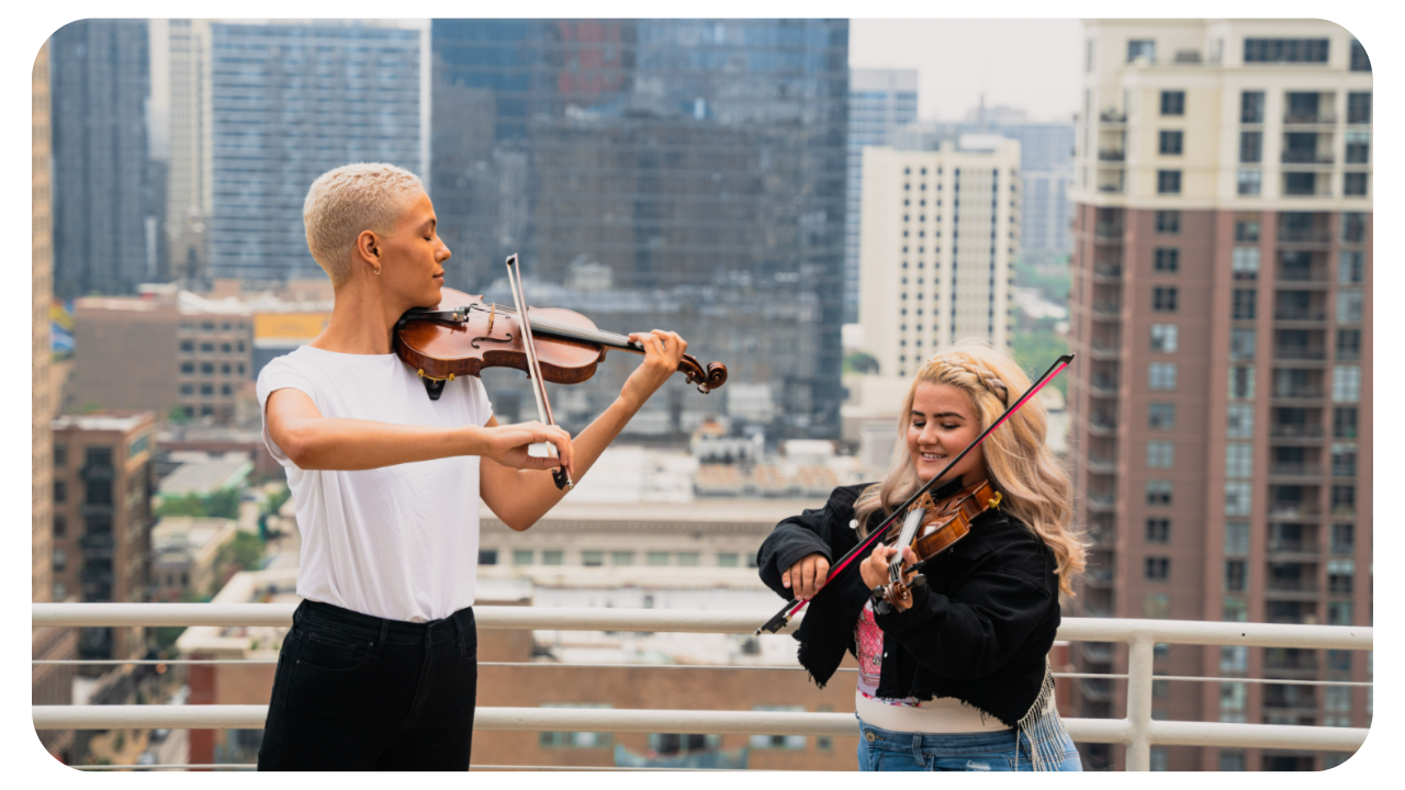 People playing violin